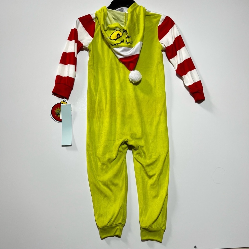 NWT Kids The Grinch Christmas Long Sleeve Union Suit- Green XS - Picture 7 of 8